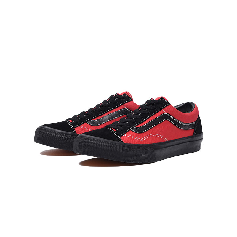 vans old skool red and black